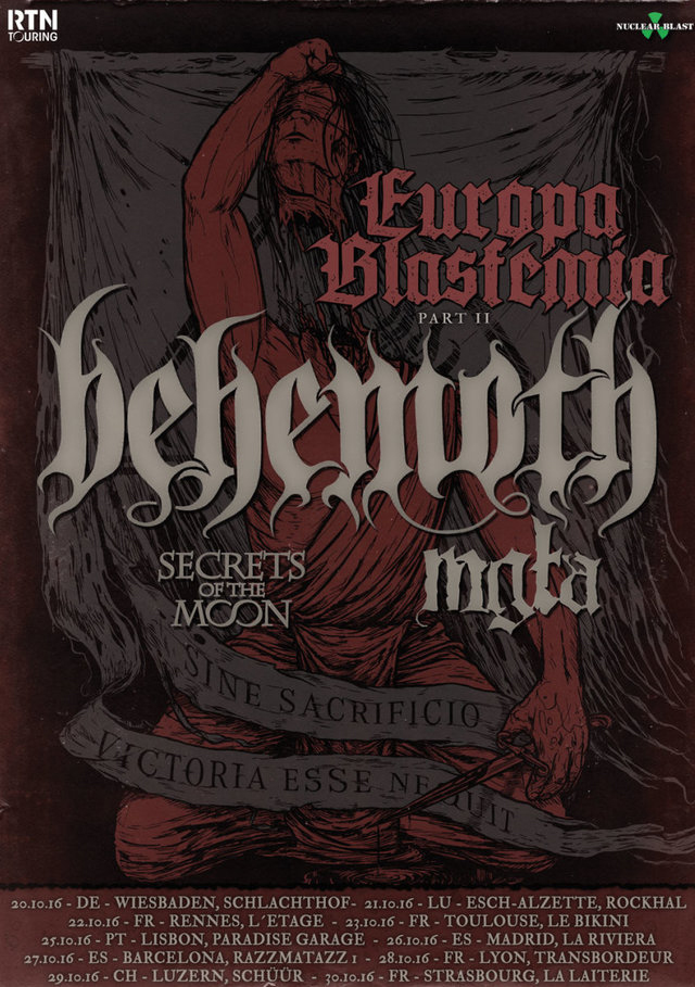 2016-10-20 Behemoth + MGŁA + SECRETS OF THE MOON Europa Tour 2016 - die Zweite