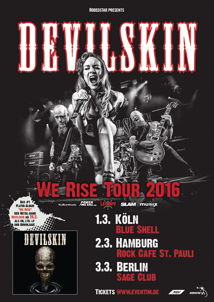 DEVILSKIN -  erstmals in 2016 auf Tour in Deutschland!