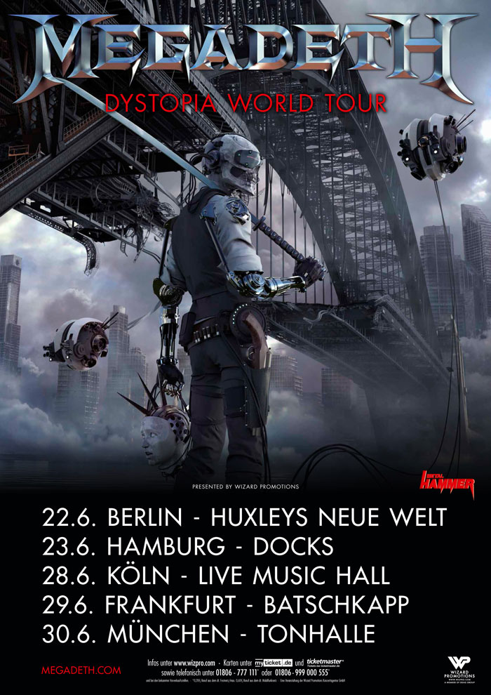 Megadeth Tour 2016 - Tickets und Termine