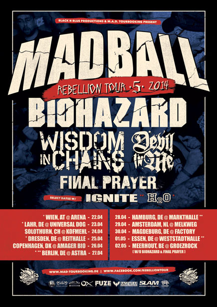 Madball Biohazard Tour 2014